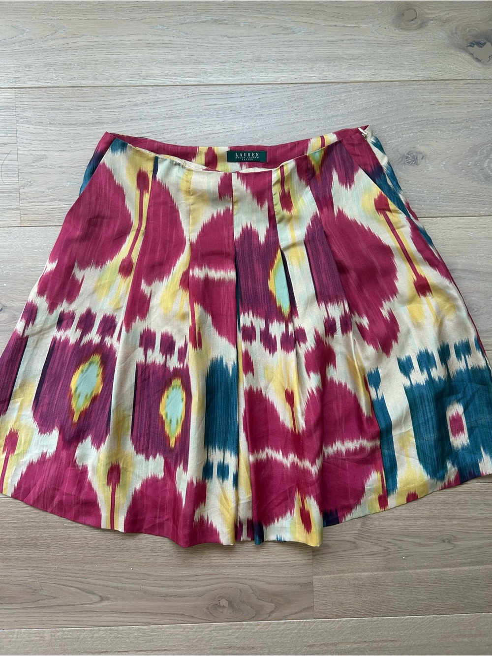Lauren Ralph Lauren Multicolor Ikat Silk Skirt